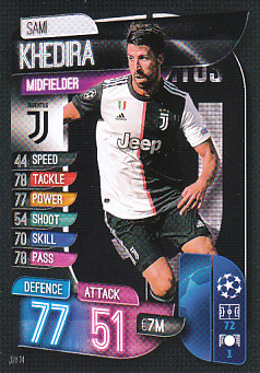 Sami Khedira Juventus FC 2019/20 Topps Match Attax CL #JUV14